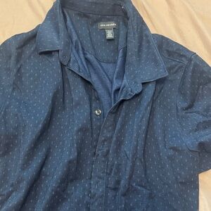 Van Heusen Men's Dark Blue Casual Shirt